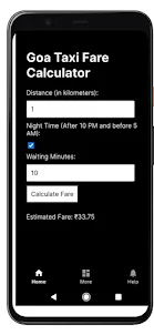 Goa Taxi Fare Calculator