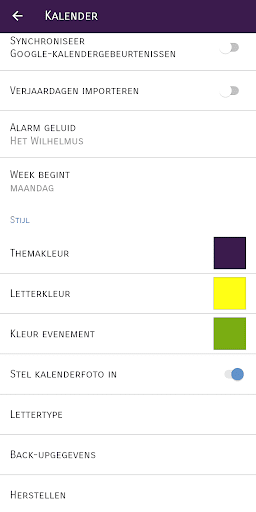 Kalender Nederlands Screen 3