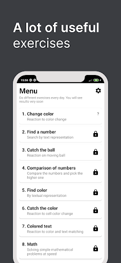 Android application Reaction training screenshort