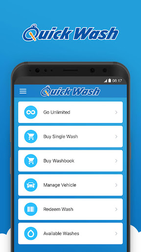 Android application Quick Wash screenshort
