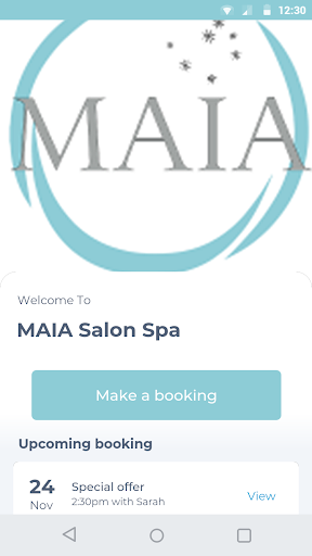 Android application MAIA Salon Spa screenshort