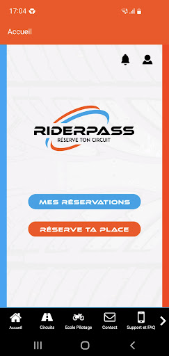 Android application RIDERPASS : Les circuits moto screenshort