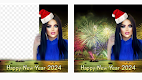 screenshot of New year photo frame 2024