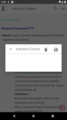 Screenshot of Mosby's PDQ for RN