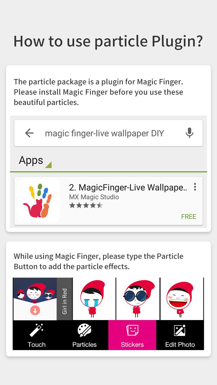 Android application Red Girls-Magic Finger Plugin screenshort