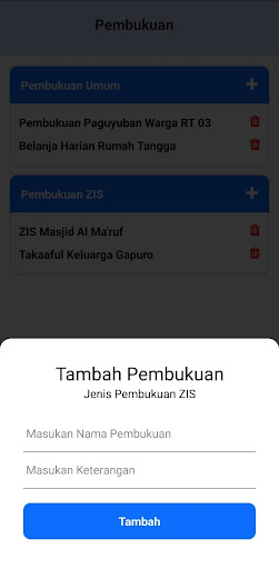 Pembukuan Umum dan ZIS Screen 3