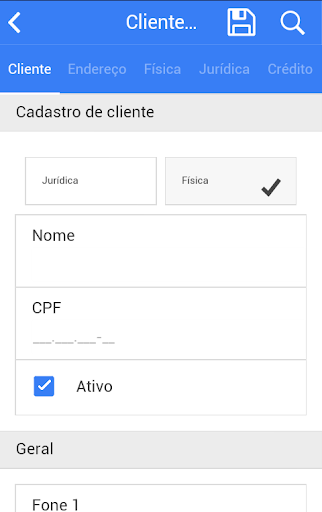 Android application Sinca Pedido screenshort