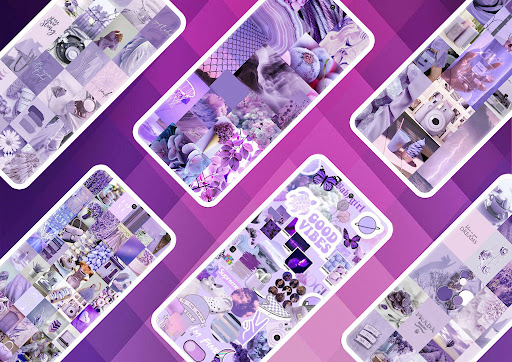 Android application Aesthetic Purple Wallpaper screenshort