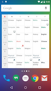 Timetable (Widget) Screenshot
