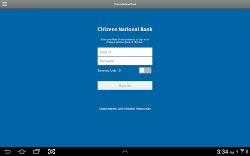 CNB Business Mobile for Tablet Screen 2