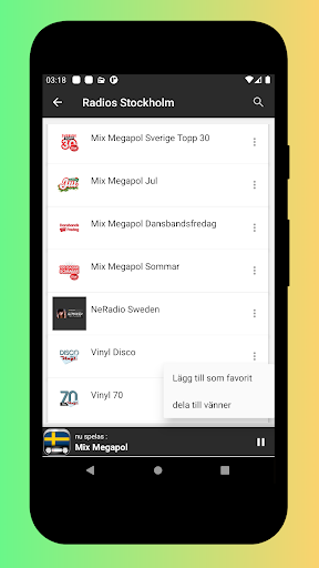 Radio Sweden FM - DAB Radio Screen 3