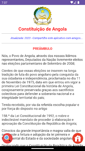 Android application Constituição de Angola screenshort