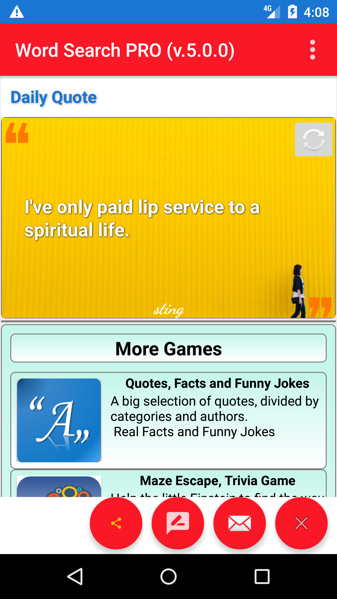 Android application Word Find Puzzles,Word search puzzles with quotes screenshort