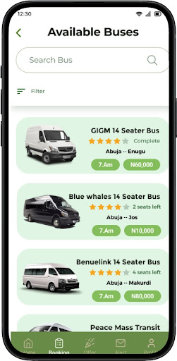 BusBooking App for Bus Booking Screen 2