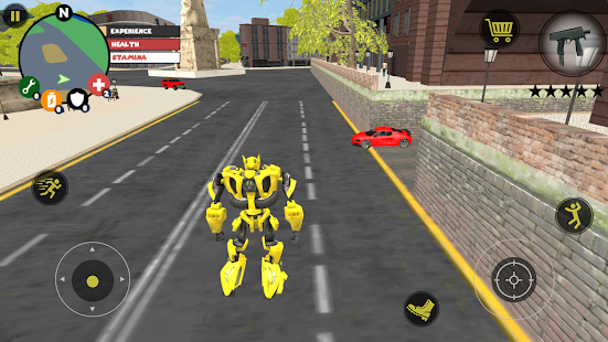 Golden Robot Car Transformer - Futuristic Supercar screenshots apkspray 6