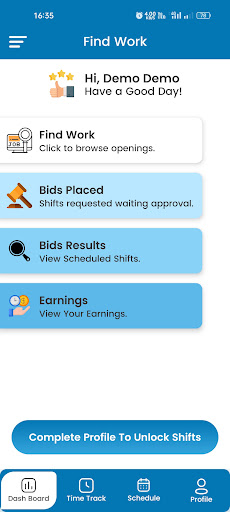 Android application Click & Staff screenshort