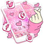 Cover Image of Download Bling Love Heart Launcher Them  APK