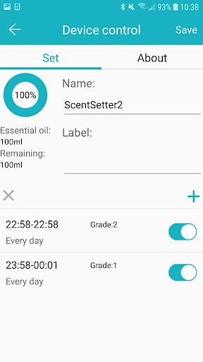 ScentSetter Screen 2