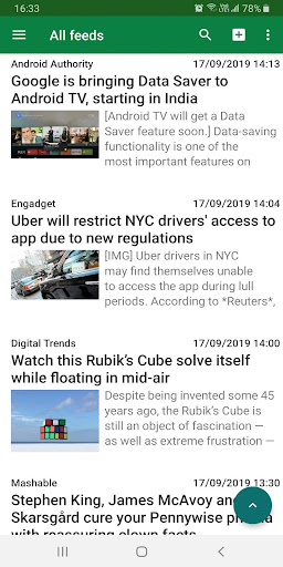 Android application Tech News screenshort