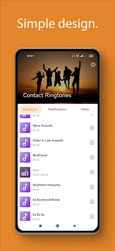 Android application Family Ringtones - Contacts screenshort