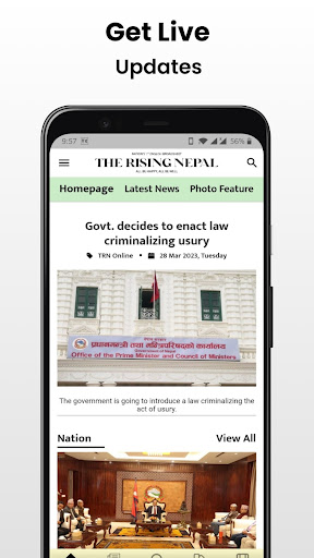 Android application The Rising Nepal screenshort