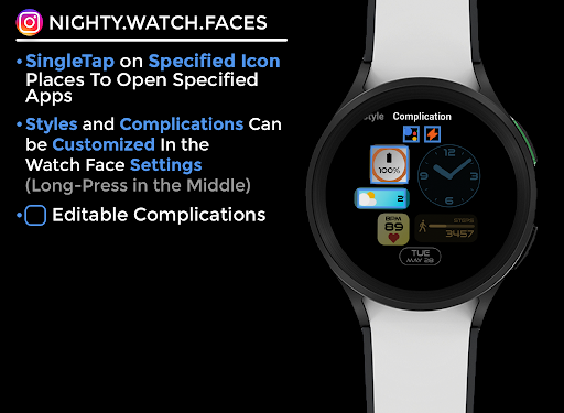 Night ver 08 - watch face screenshot 11