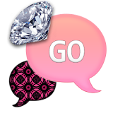 GO SMS - Diamond Pink Pattern icon
