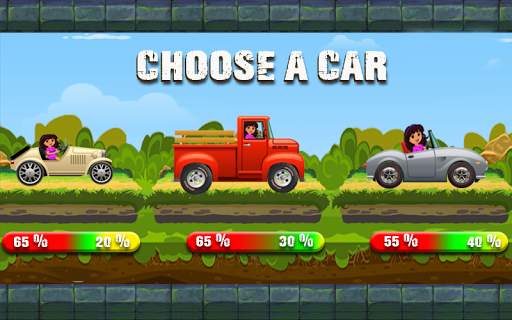 Car Hill Racing Little Girls