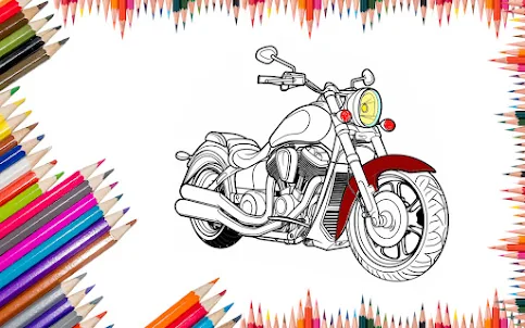 Colouring games bike paint