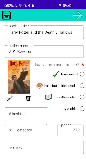 Android application My Magical Library screenshort
