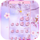 Pink Flower Theme Sakura Pattern Lock icon