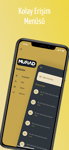 Android application Musiad Denizli screenshort
