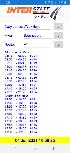 Interstate Bus Lines Screen 2