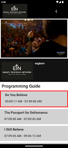Eagles TV Network Screen 2