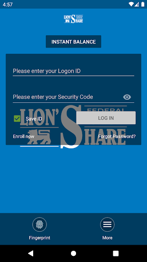 Lions Share FCU Mobile Screen 2
