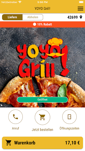 Android application YOYO Grill! screenshort