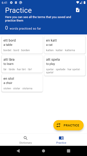 Swedish practice Screen 3