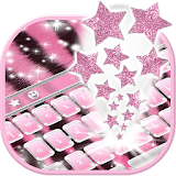Glitter Pink Zebra Keyboard icon