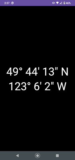 Android application Coordinates screenshort