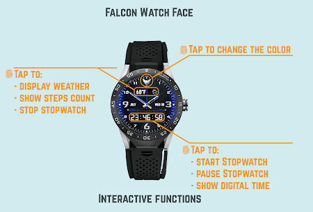 Falcon Watch Face APK (مدفوع/مفتوح بالكامل) 2