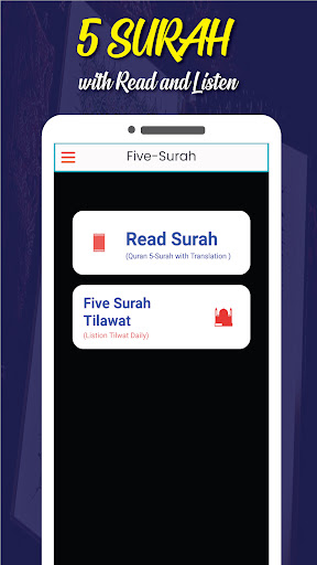 Quran Pak 5 Sureh Recite Read Screen 2