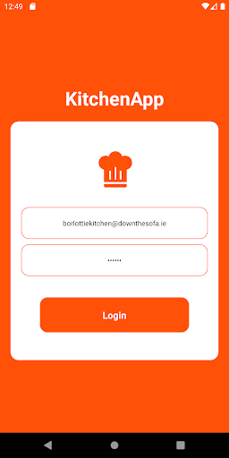 Lunch Team Kitchen App Screen 2