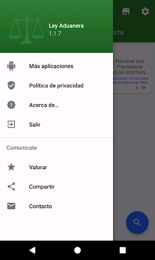 Android application Ley Agraria screenshort