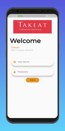 Android application Takeat Delivery screenshort