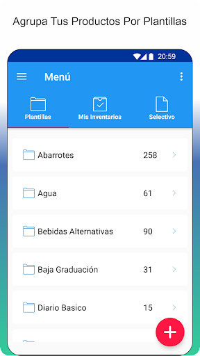 Android application Inventaria SM2 screenshort