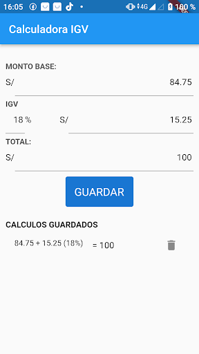 Calculadora IGV Screen 3