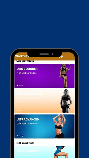 Android application Workout For Women screenshort