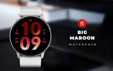 Big Maroon Watch Face