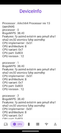 DeviceInfo Screen 3