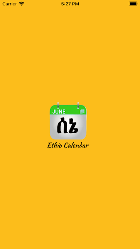 Ethiopian Calander Screen 2
